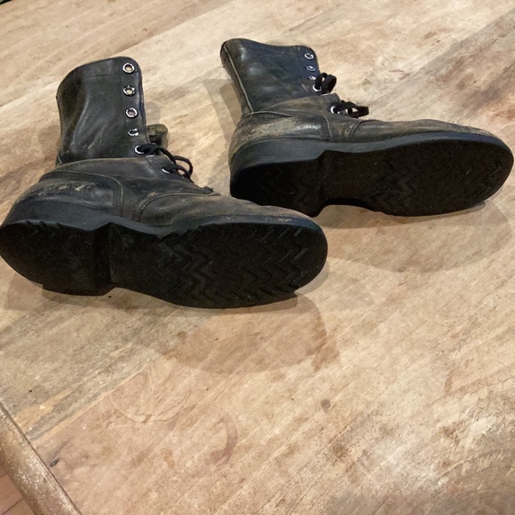 Rustic Leather Combat Boots - Picture 5 of 6